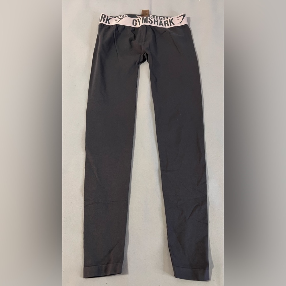 GYMSHARK Gray Pink Print Waist Leggings Womens sz Medium